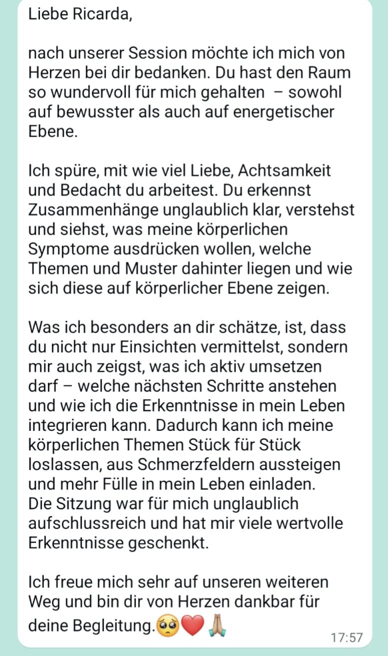 Erfahrungsbericht Psychotherapie Ricarda Borse- traumasensible Begleitung